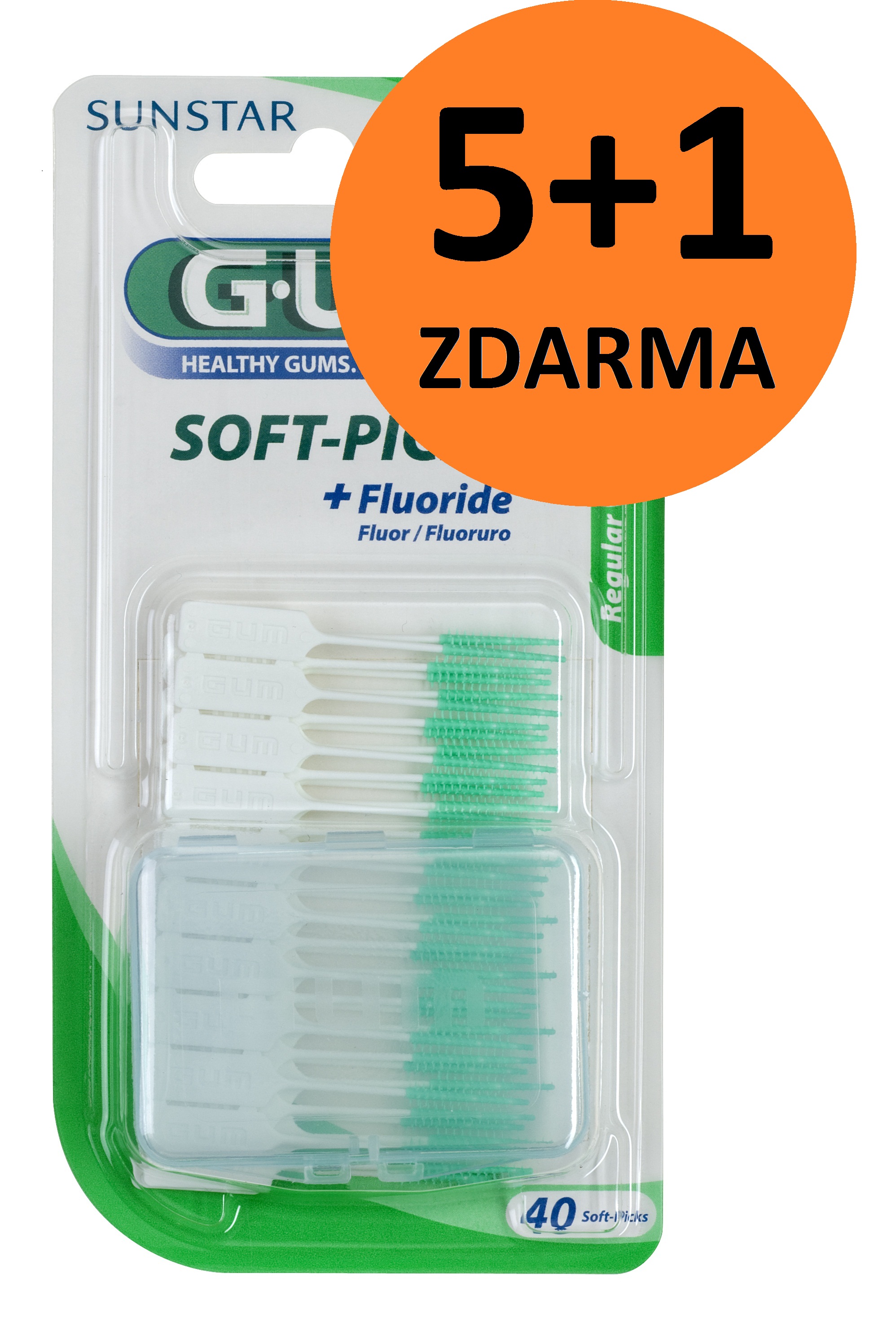 GUM Soft Picks medzizubné kefky 40ks 5+1 ZDARMA