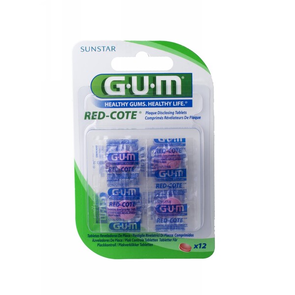 E-shop GUM Red Cote Tablety na indikáciu zubného Plaku 12 ks