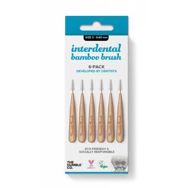 E-shop The Humble Bamboo 0,60 mm modrá medzizubné kefky 6 ks