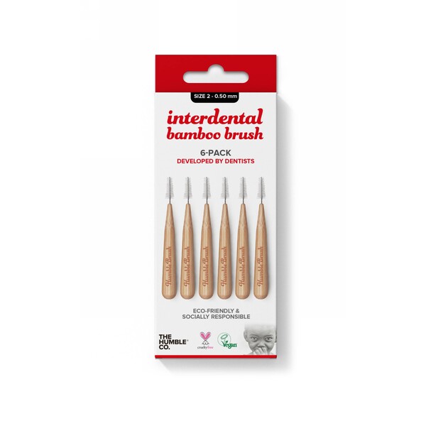 E-shop The Humble Bamboo 0,50 mm červená medzizubná kefka 6 ks