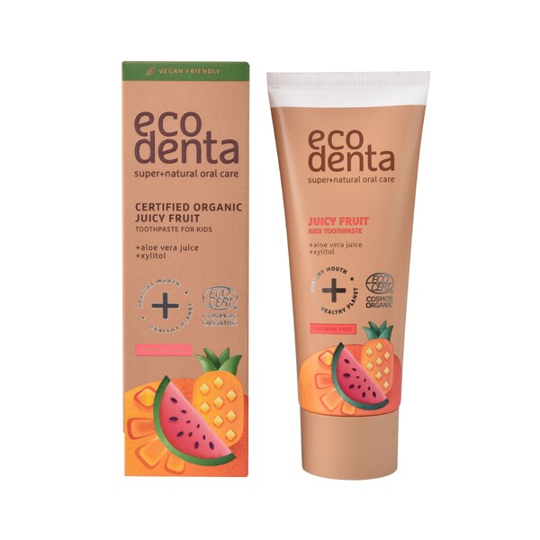 E-shop Ecodenta Kids Juicy Fruit detská zubná pasta 75 ml