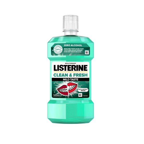 E-shop Listerine Clean & Fresh Mild Taste ústna voda 500 ml