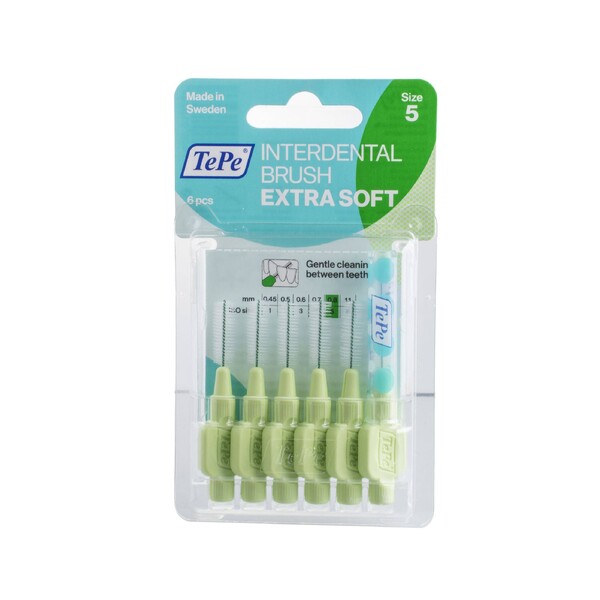E-shop TePe Extra Soft 0,8 mezizubná kefka zelená 6 ks