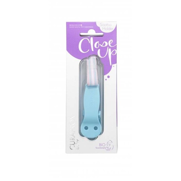 E-shop Curaprox držiak na cumlík svetlo modrý