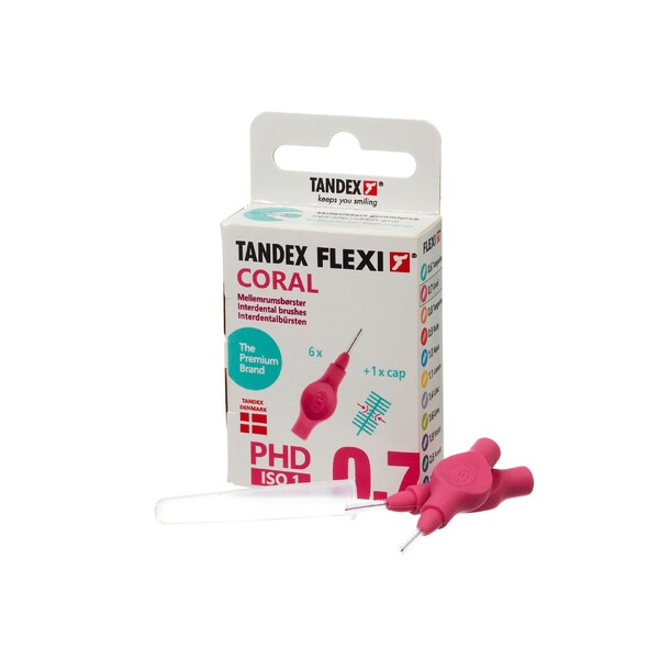 E-shop Tandex Flexi 0,7 Coral medzizubná kefka 6 ks