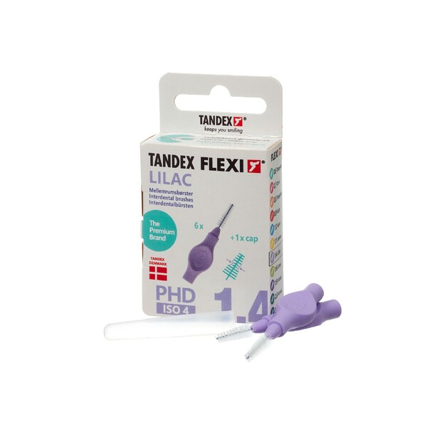 E-shop Tandex Flexi 1,4 Lilac medzizubná kefka 6 ks