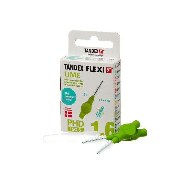 E-shop Tandex Flexi 1,6 Lime medzizubná kefka 6 ks