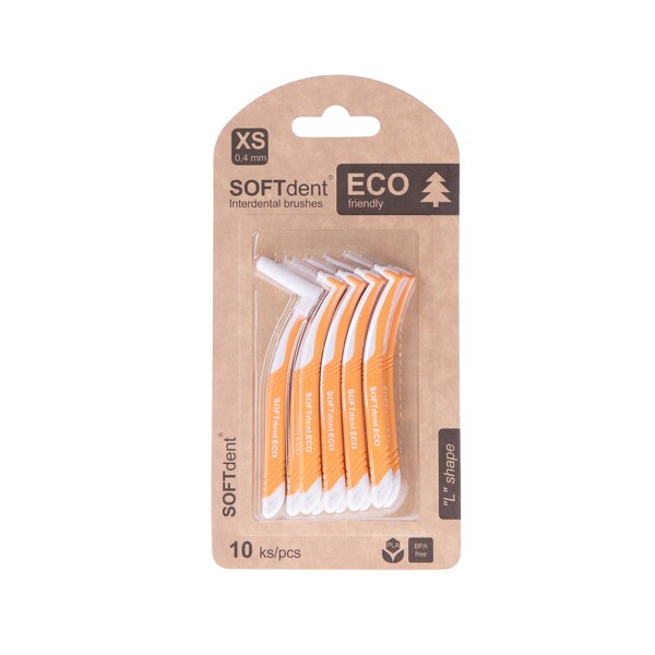 E-shop Softdent Eco XS medzizubná kefka 10 ks