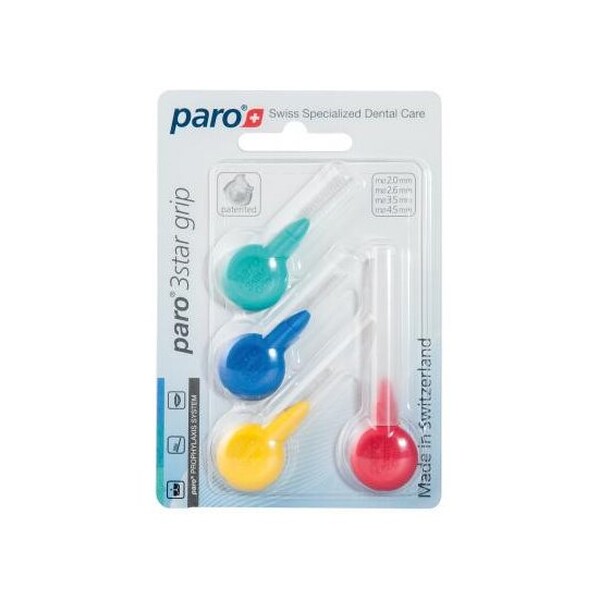 E-shop Paro 3Star Grip Mix medzizubná kefka 4 ks