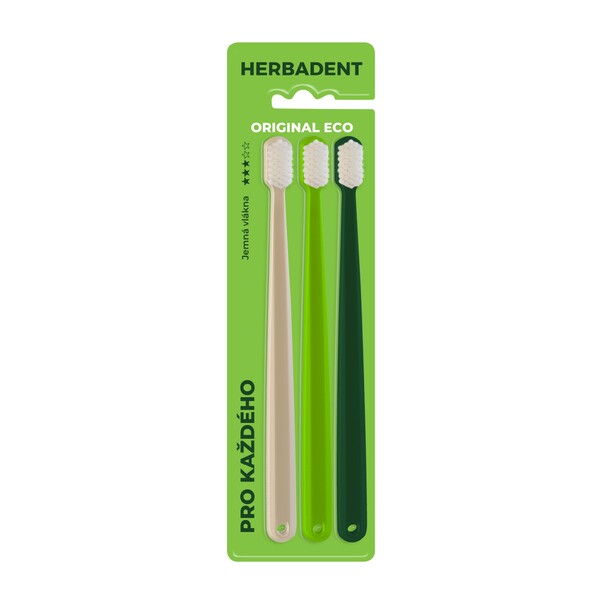 E-shop Herbadent Original Eco Soft zubná kefka 3 ks