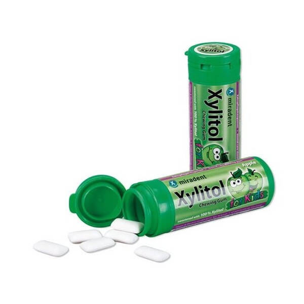 E-shop Miradent Xylitol DĚTSKÉ žuvačky JABLKO 30 ks