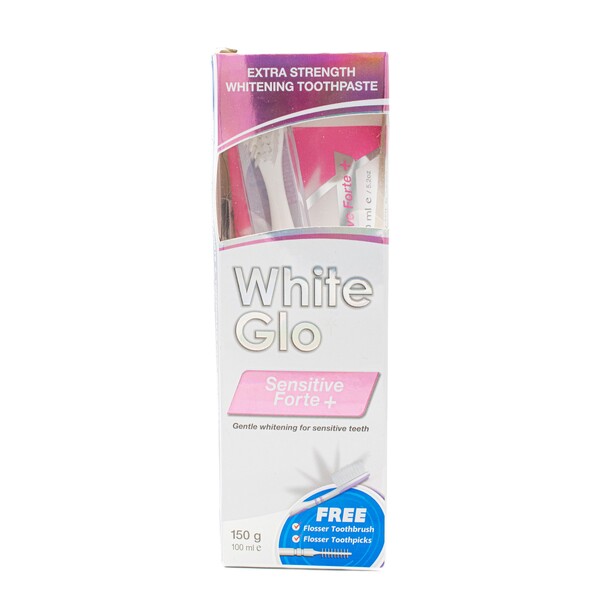 E-shop White Glo Sensitive Forte bieliaca zubná pasta 100 ml + zubná kefka