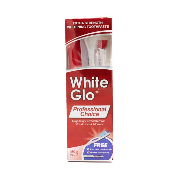 E-shop White Glo Professional Choice bieliaca zubná pasta 100 ml + kefka