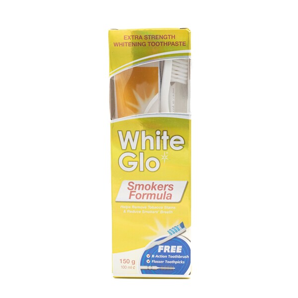 E-shop White Glo Smokers Formula bieliaca zubná pasta 100 ml + kefka