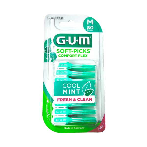 E-shop GUM Soft Picks Comfort Flex Mint Medium medzizubná kefka 80 ks
