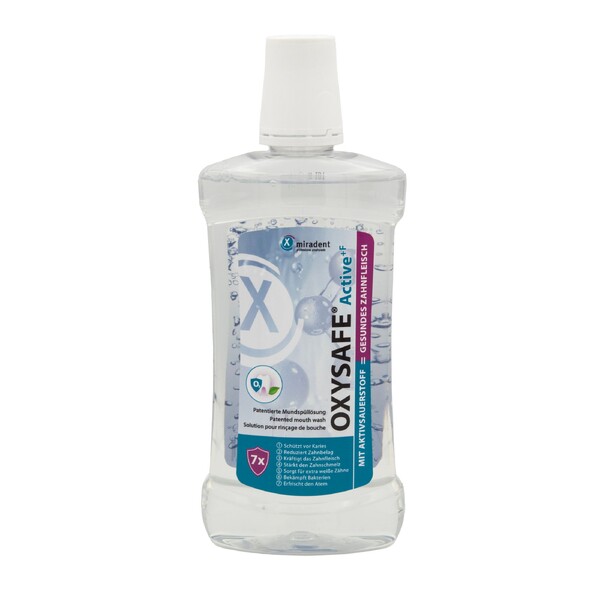E-shop Miradent Oxysafe Active +F ústna voda 500 ml