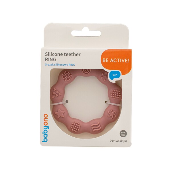 E-shop Babyono Ring hryzátko - RUŽOVÉ