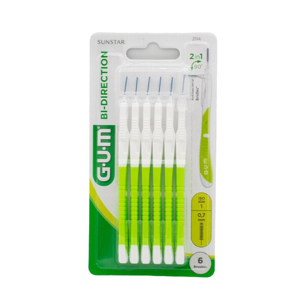 E-shop GUM Bi-direction 0,7 medzizubné kefky 6 ks