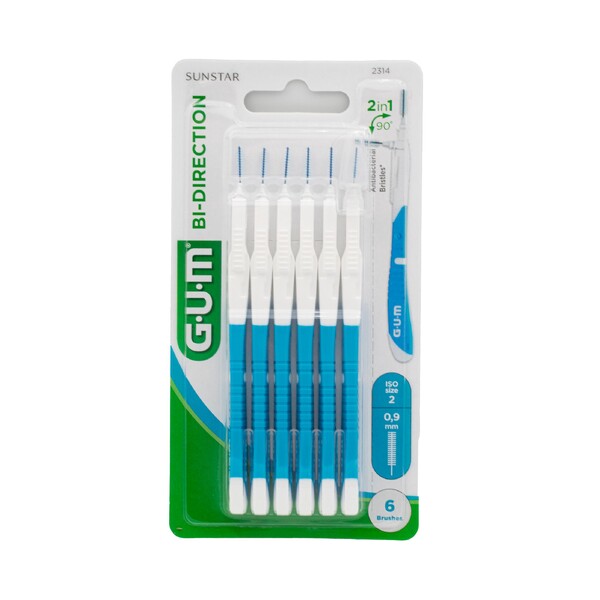 E-shop GUM Bi-direction 0,9 medzizubné kefky 6 ks