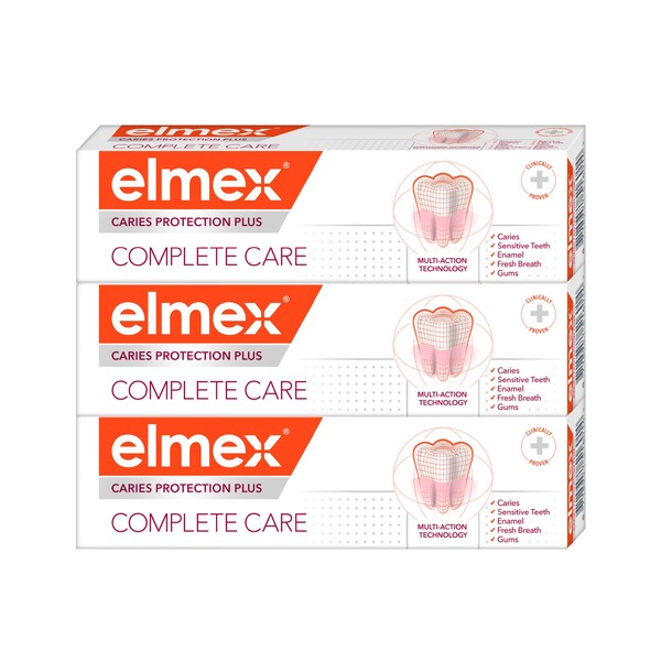 E-shop Elmex Caries Protection Plus Complete Care zubná pasta 3x75 ml
