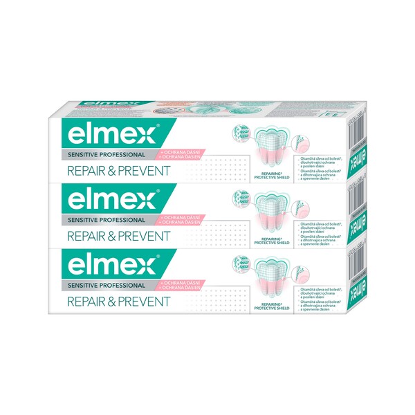 E-shop Elmex Sensitive Professional Repair&Prevent zubná pasta 3x75 ml