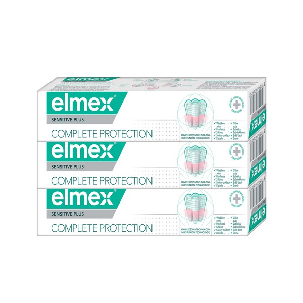 E-shop Elmex Sensitive Plus Complete Protection zubná pasta 3x75 ml
