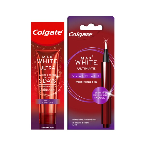 E-shop Colgate Max White bieliaca zubná pasta 50 ml + bieliace pero 2,5 ml