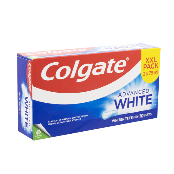 E-shop Colgate Advanced White zubná pasta 2×75 ml