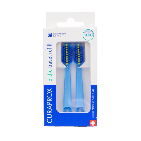 E-shop Curaprox Travel Set Ortho Blue náhradné kefky 2 ks