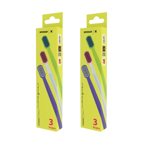 E-shop Spokar X 5500 Ultrasoft zubná kefka 2×3 ks