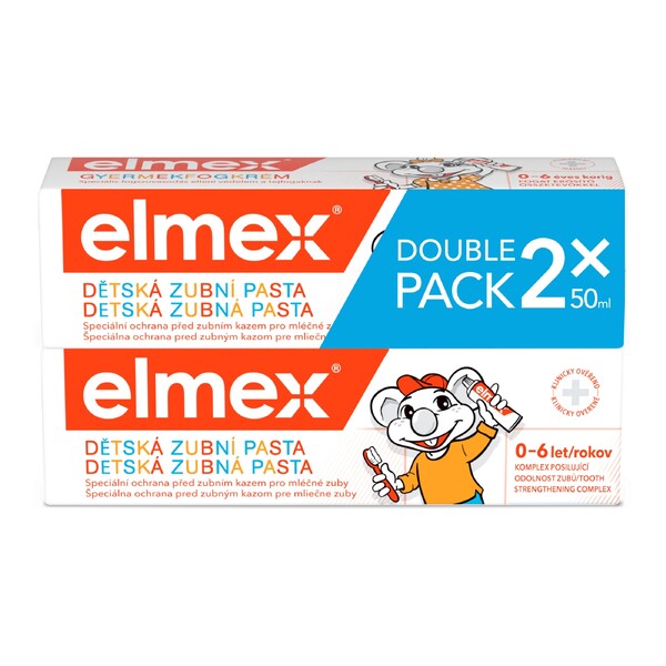 E-shop Elmex Kids 0–6 detská zubná pasta 2×50 ml