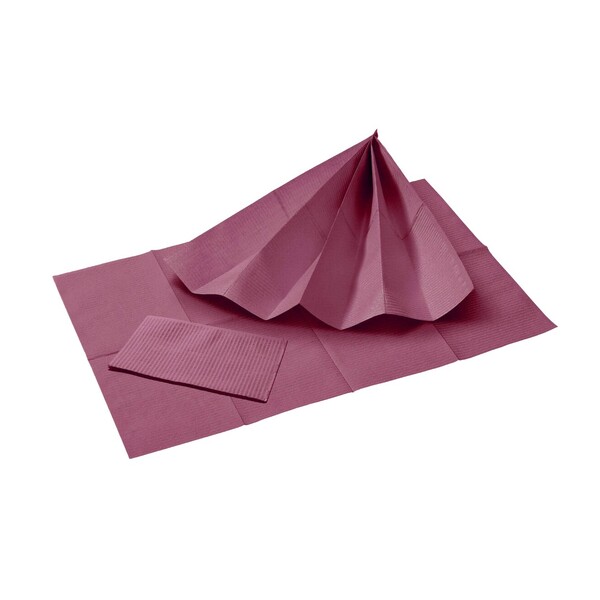E-shop Akzenta Prime One 3-Ply Burgundy jednorazový podbradník 50 ks