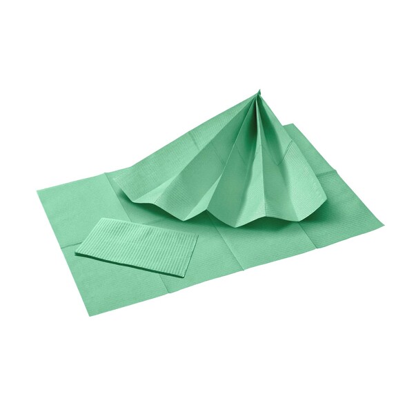 E-shop Akzenta Prime One 3-Ply Emerald Green jednorazový podbradník 50 ks