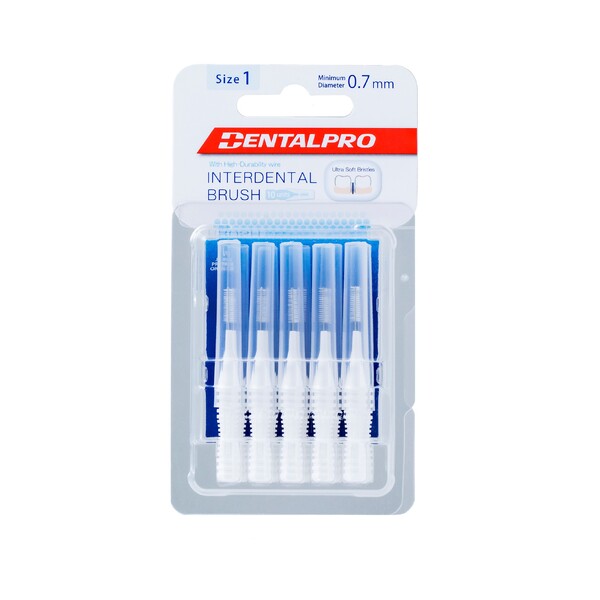 E-shop DentalPro I Shaped 1 medzizubná kefka biela 10 ks