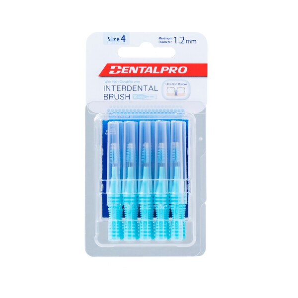 E-shop DentalPro I Shaped 4 medzizubná kefka modrá 10 ks