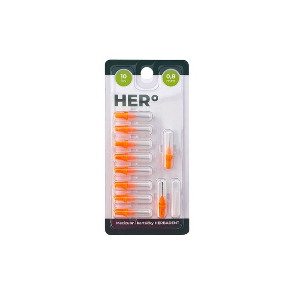 E-shop Herbadent HERo 0,8 mm náhradná medzizubná kefka 10 ks