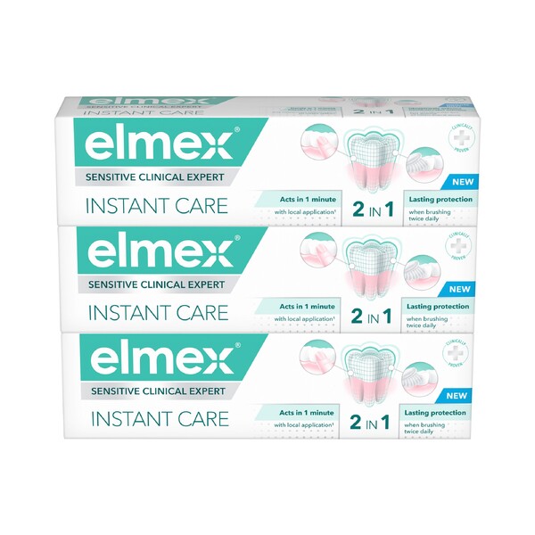 E-shop Elmex Sensitive Clinical Expert Instant Care zubná pasta 3×75 ml