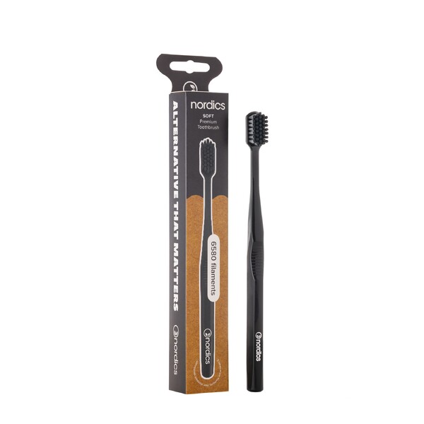 E-shop Nordics Premium Soft Black zubná kefka