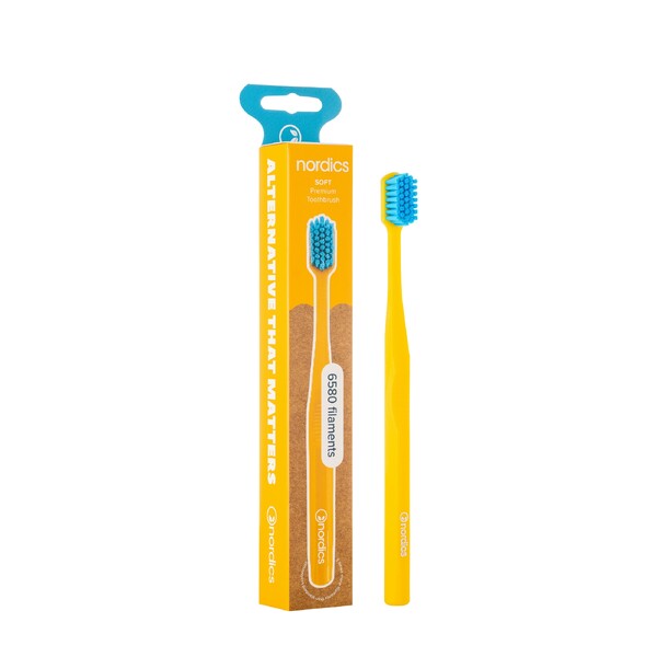 E-shop Nordics Premium Soft Yellow zubná kefka