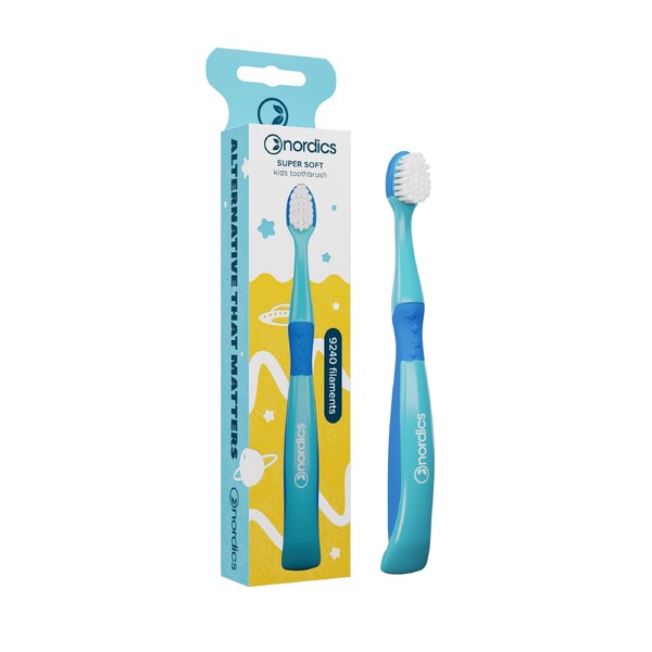 E-shop Nordics Premium Kids Mermaid Soft 9240 Blue detská zubná kefka