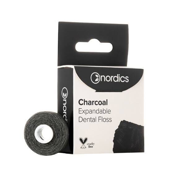 E-shop Nordics Floss Expandable Charcoal zubná niť 30 m