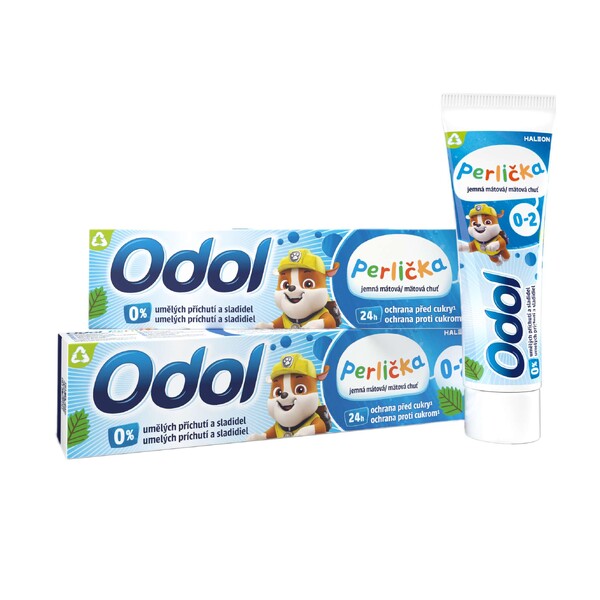 E-shop Odol Perlička 0-2 roky mätová detská zubná pasta 2×50 ml