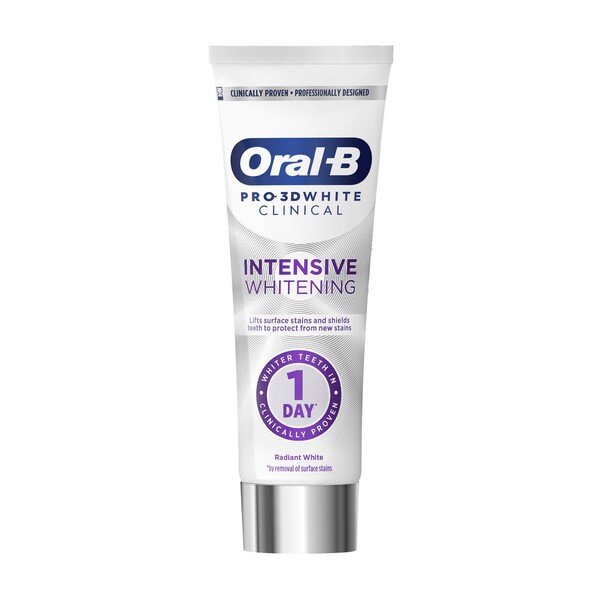 E-shop Oral-B Pro 3Dwhite Clinical Intensive Whitening Radiant White zubná pasta 75 ml