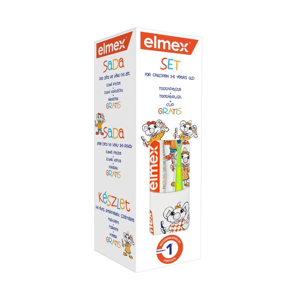 E-shop Elmex Kids zubná pasta 50 ml+zubná kefka+kelímok