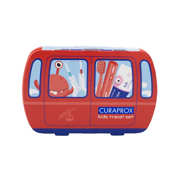 E-shop Curaprox Travel Set Kids cestovná sada pre deti - červená