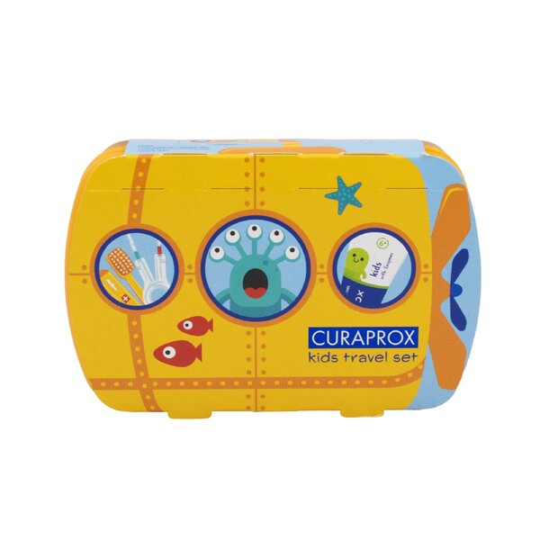 E-shop Curaprox Travel Set Kids cestovná sada pre deti - oranžová