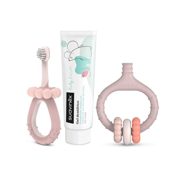 E-shop Suavinex sada pre ústnu hygienu 0m+ - ružová