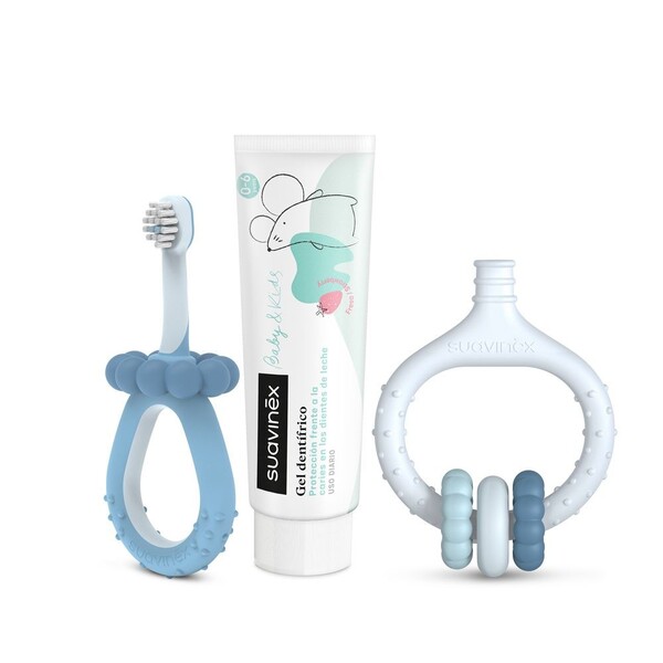 E-shop Suavinex sada pre ústnu hygienu 0m+ - modrá