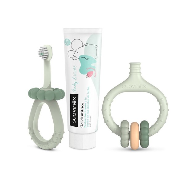 E-shop Suavinex sada pre ústnu hygienu 0m+ - zelená