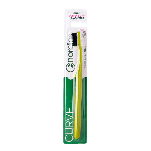 E-shop Nordics Curve Ultra Soft Green/Black zubná kefka